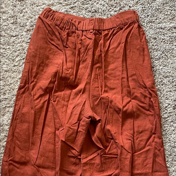 Open Edit Terracotta/Rust Wide-Leg Pants - Picture 6 of 7